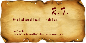 Reichenthal Tekla névjegykártya